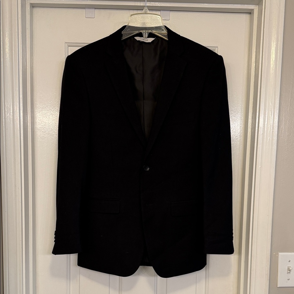 Men’s Black Slim Fit Suit 2 Piece | Prom Wedding Formal 30S Jacket Pants Stretch